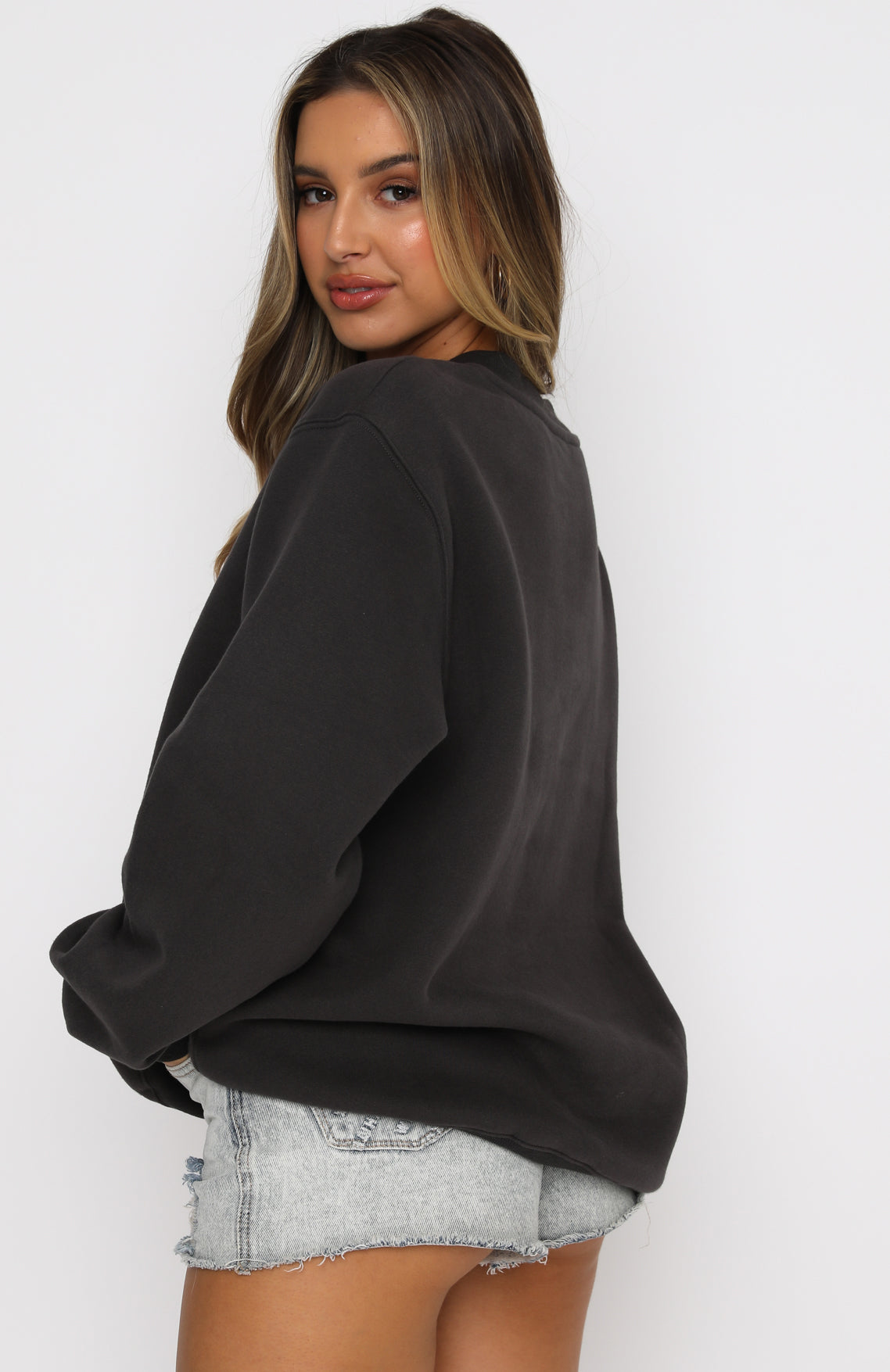 City Escape Oversized Sweater Charcoal