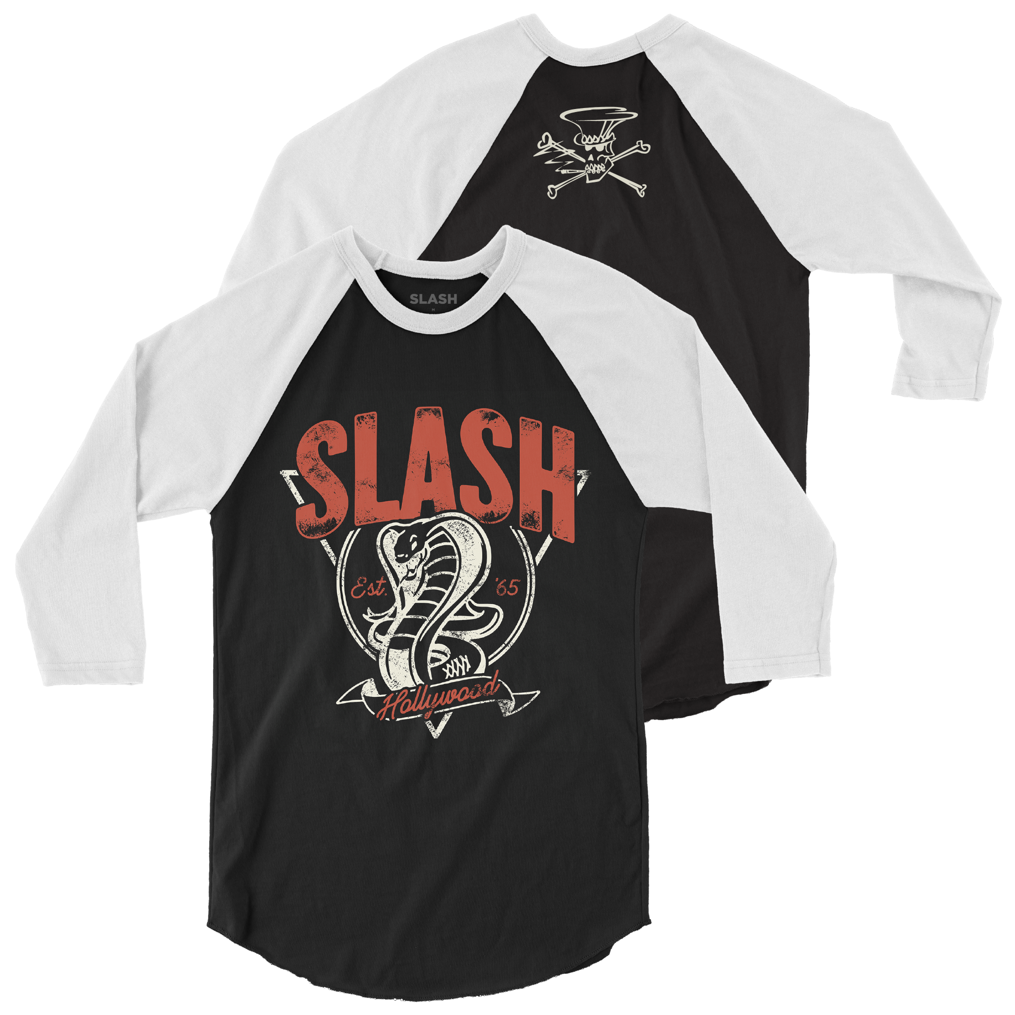 Slash Hollywood Cobra B&W Raglan T-Shirt