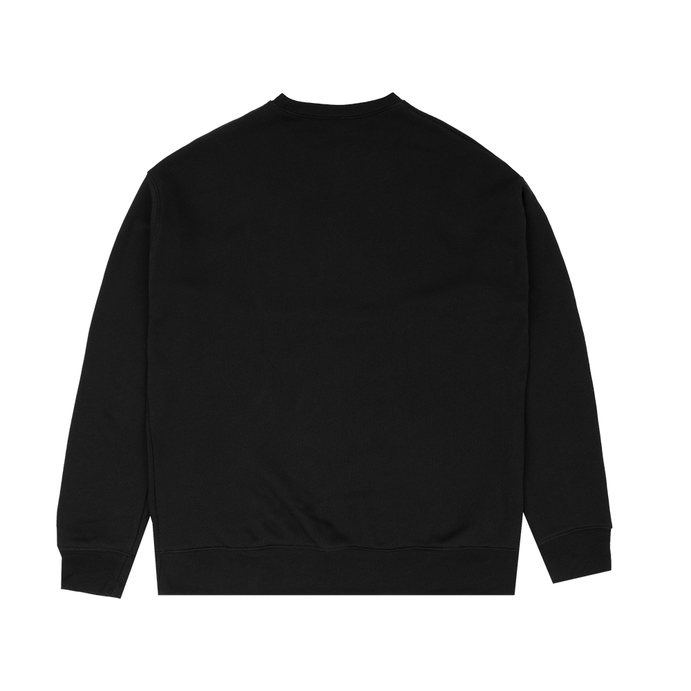 Gracie Black Varsity Crewneck Sweatshirt