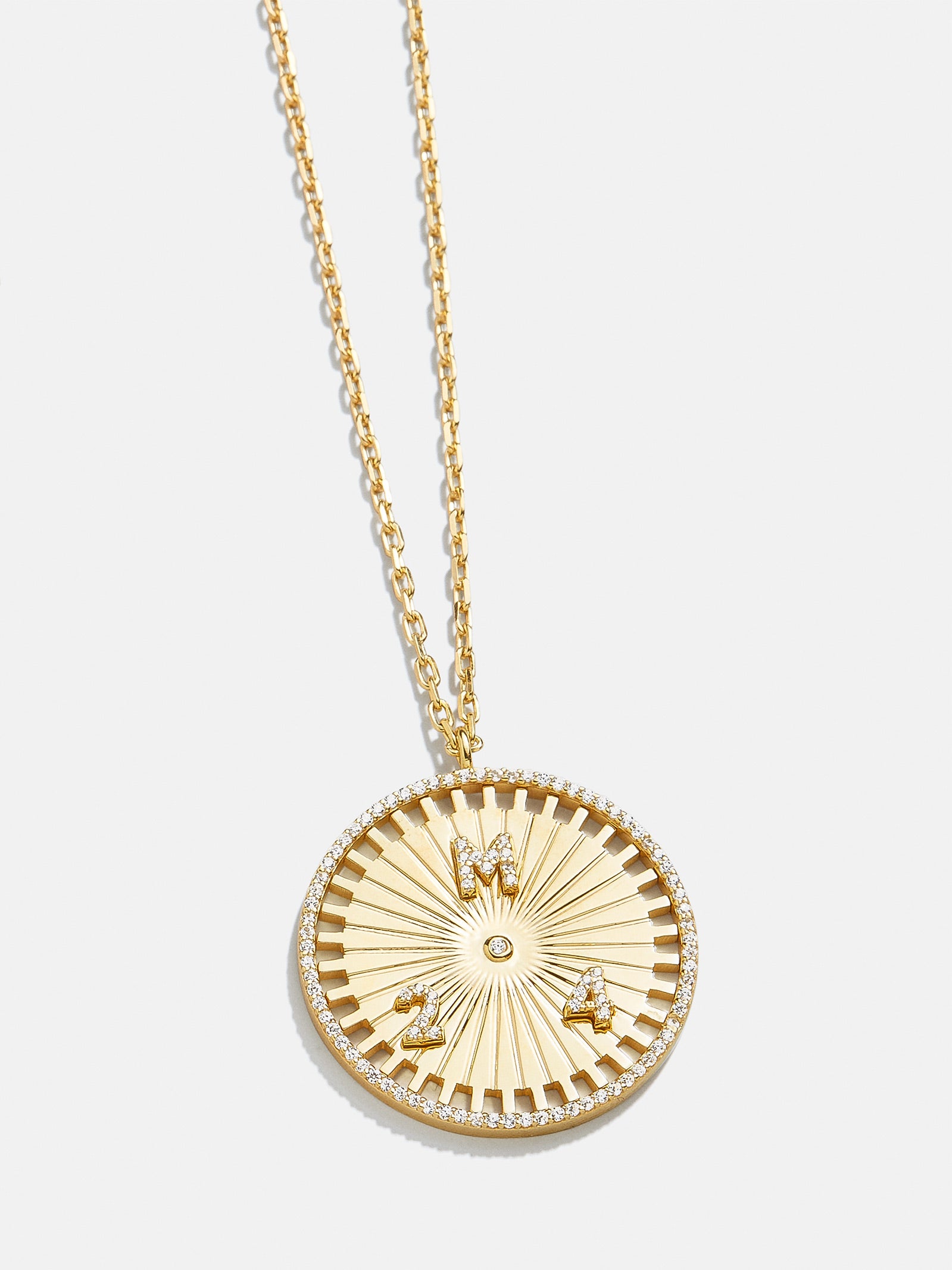 Compass 18K Gold Custom Medallion Necklace