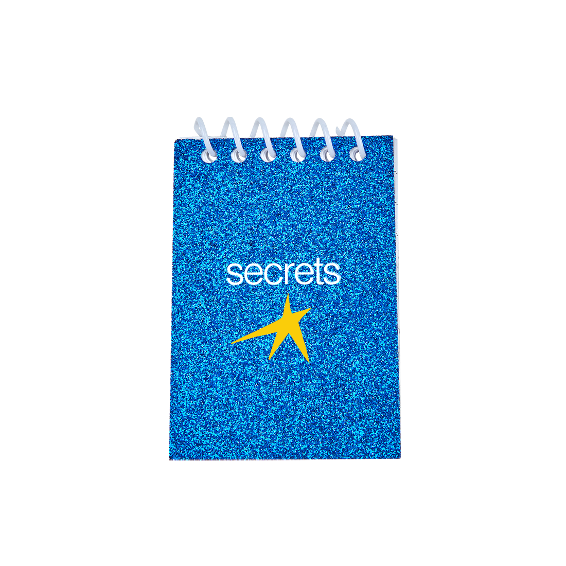 Secrets Blue Glitter Mini Notepad