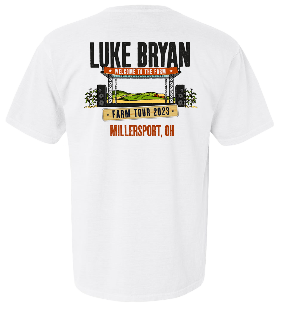 Luke Bryan 2023 Farm Tour Official T-Shirt - Millersport, OH - PRE-ORDER