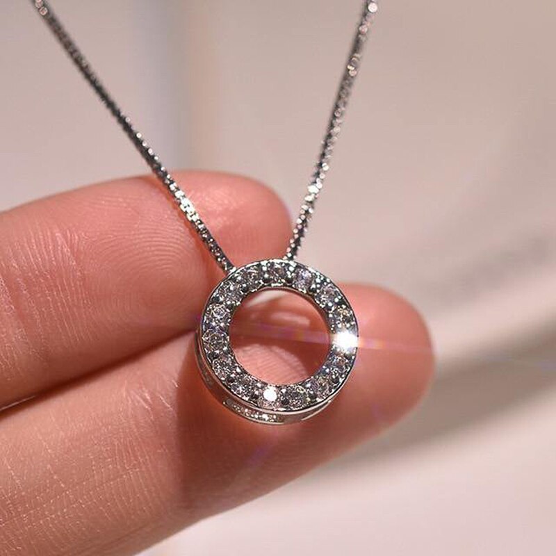 Cubic Zirconia Simple Stylish Clavicle Chain Necklace
