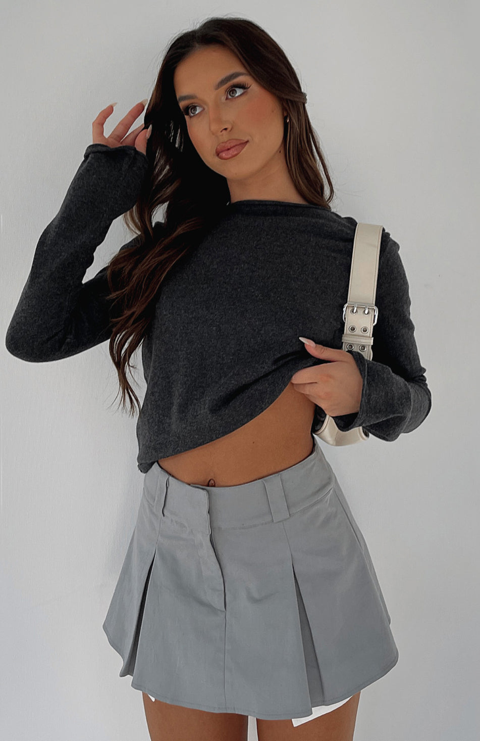 Unique Love Knit Sweater Dark Charcoal