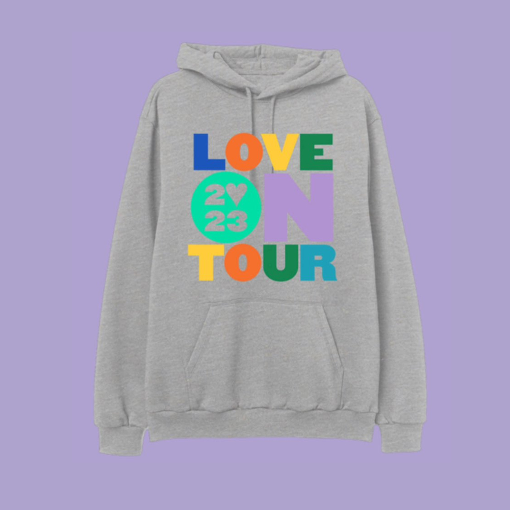 Harry Styles Love On Tour Gray Puff Hoodie