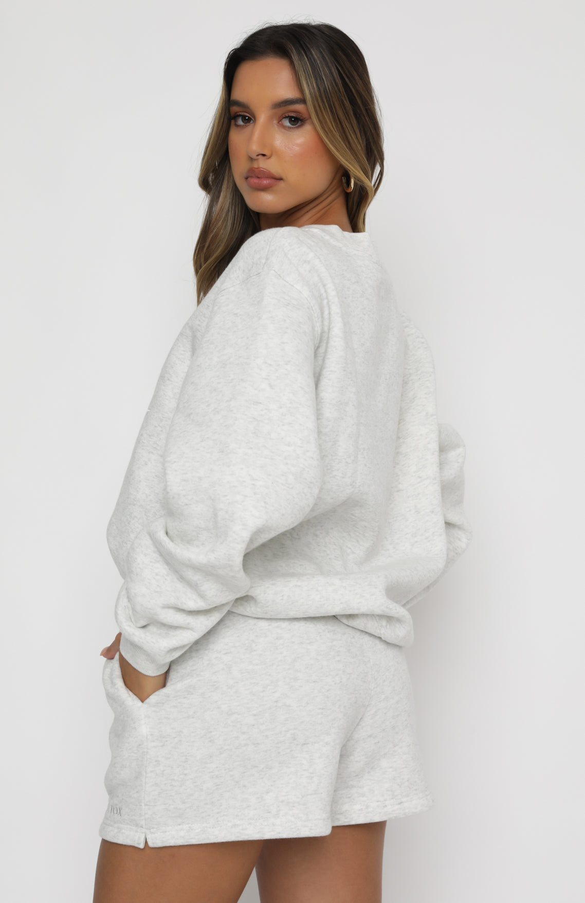 Best Of Both Oversized Sweater Grey Marle