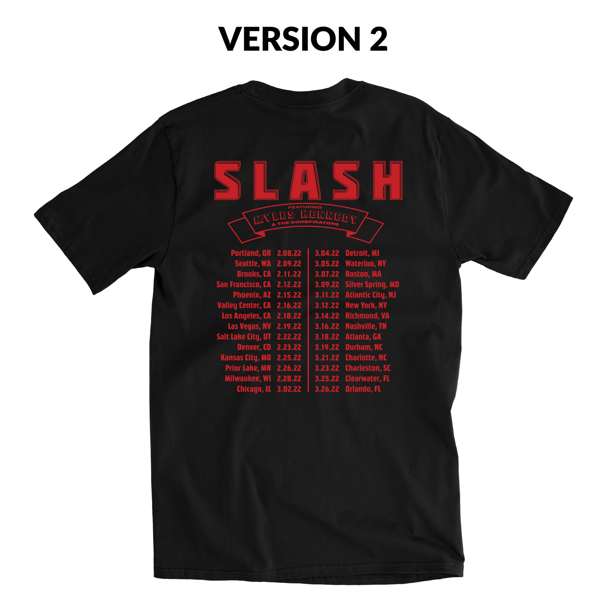 Slash TRIR Tour Black T-Shirt