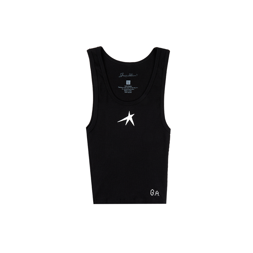 Gracie Abrams Star Black Cropped Tank