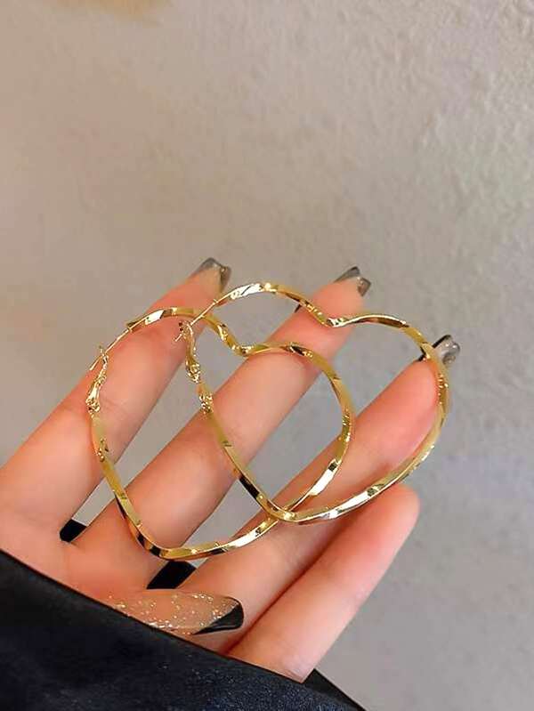 Heart Hoop Earrings