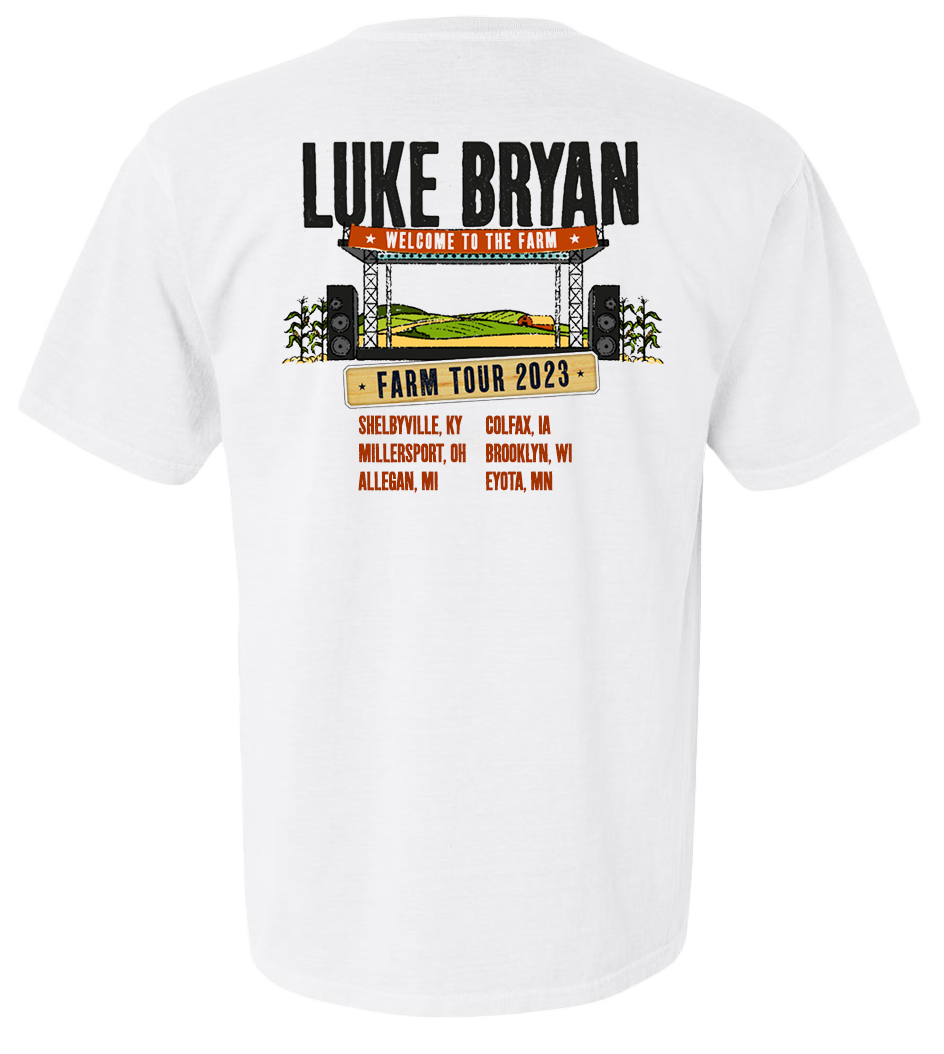 Luke Bryan 2023 Farm Tour Official T-Shirt - All Cities - PRE-ORDER
