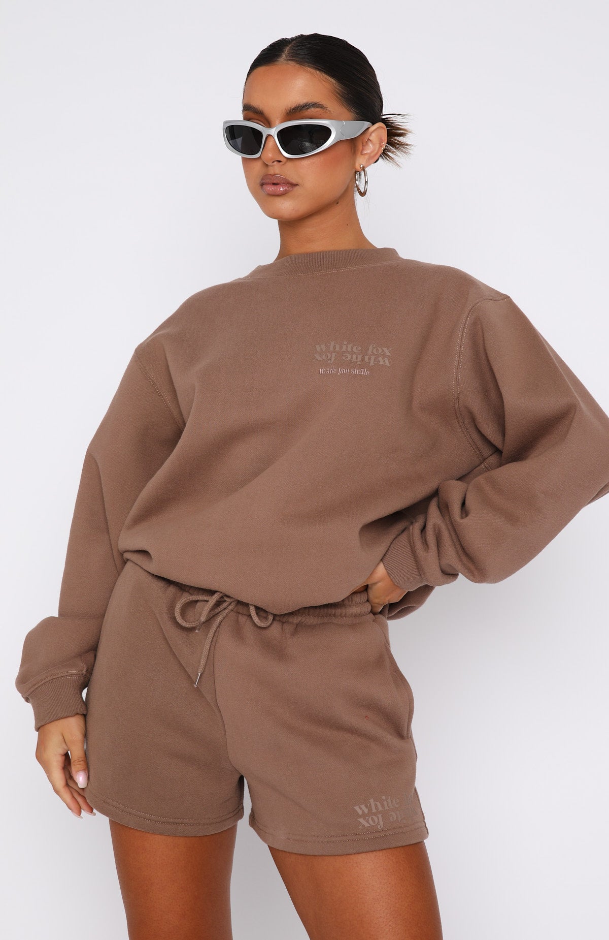 Made You Smile Oversized Sweater Mocha