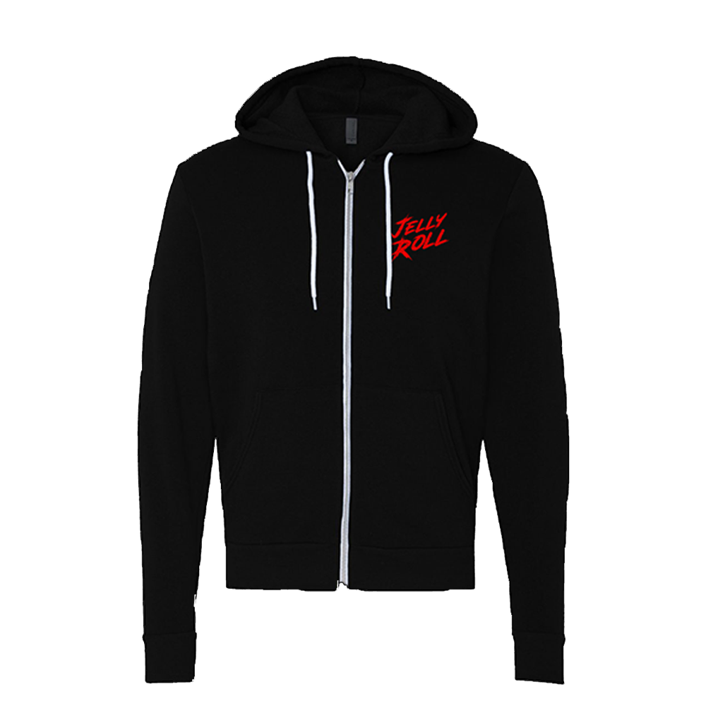 Jelly Roll Even Angels Cry Zip Up Hoodie
