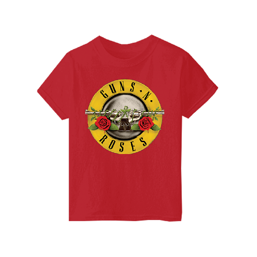 Guns N' Roses Bullet Logo  Red T-Shirt