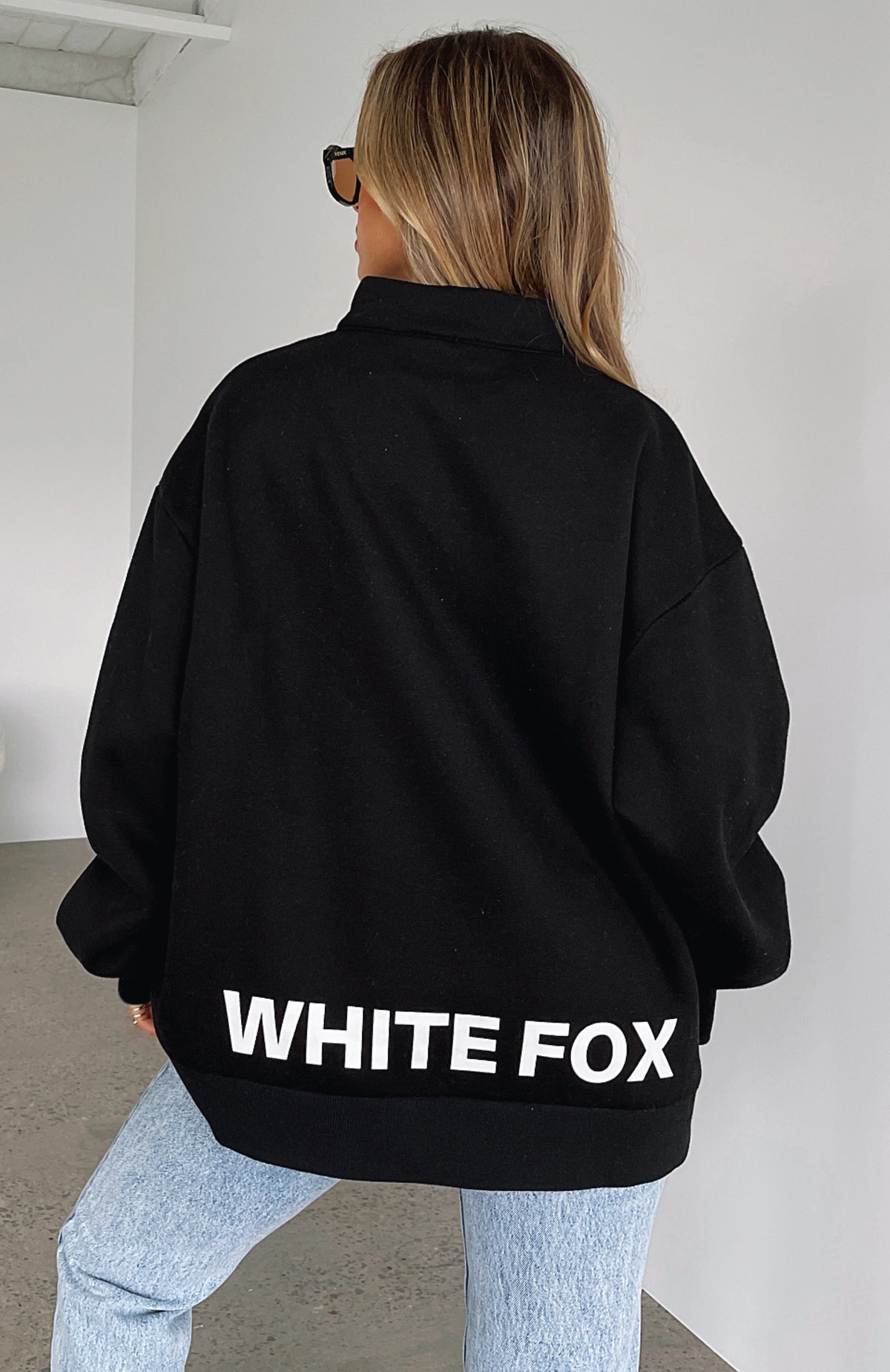 Caught Up With You Zip Front Sweater Black