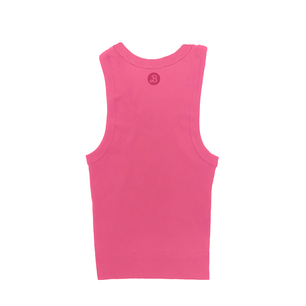 Billie Eilish Pink Ribbed Tank