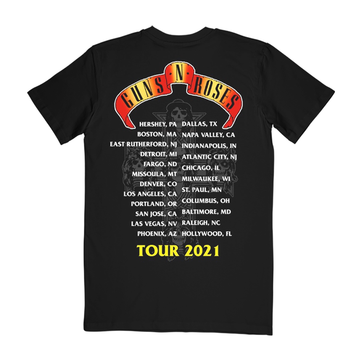 Guns N' Roses 2021 Classic Cross Tour T-Shirt