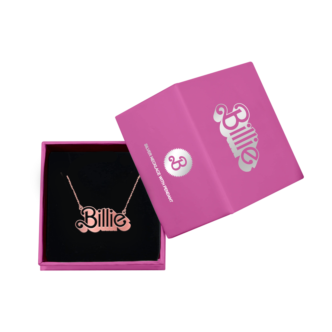 Billie Eilish Pink Metal Necklace