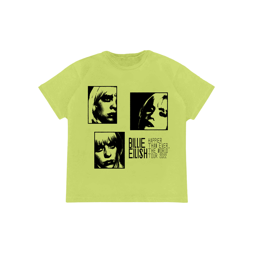 Billie Eilish Montage Lime T-Shirt