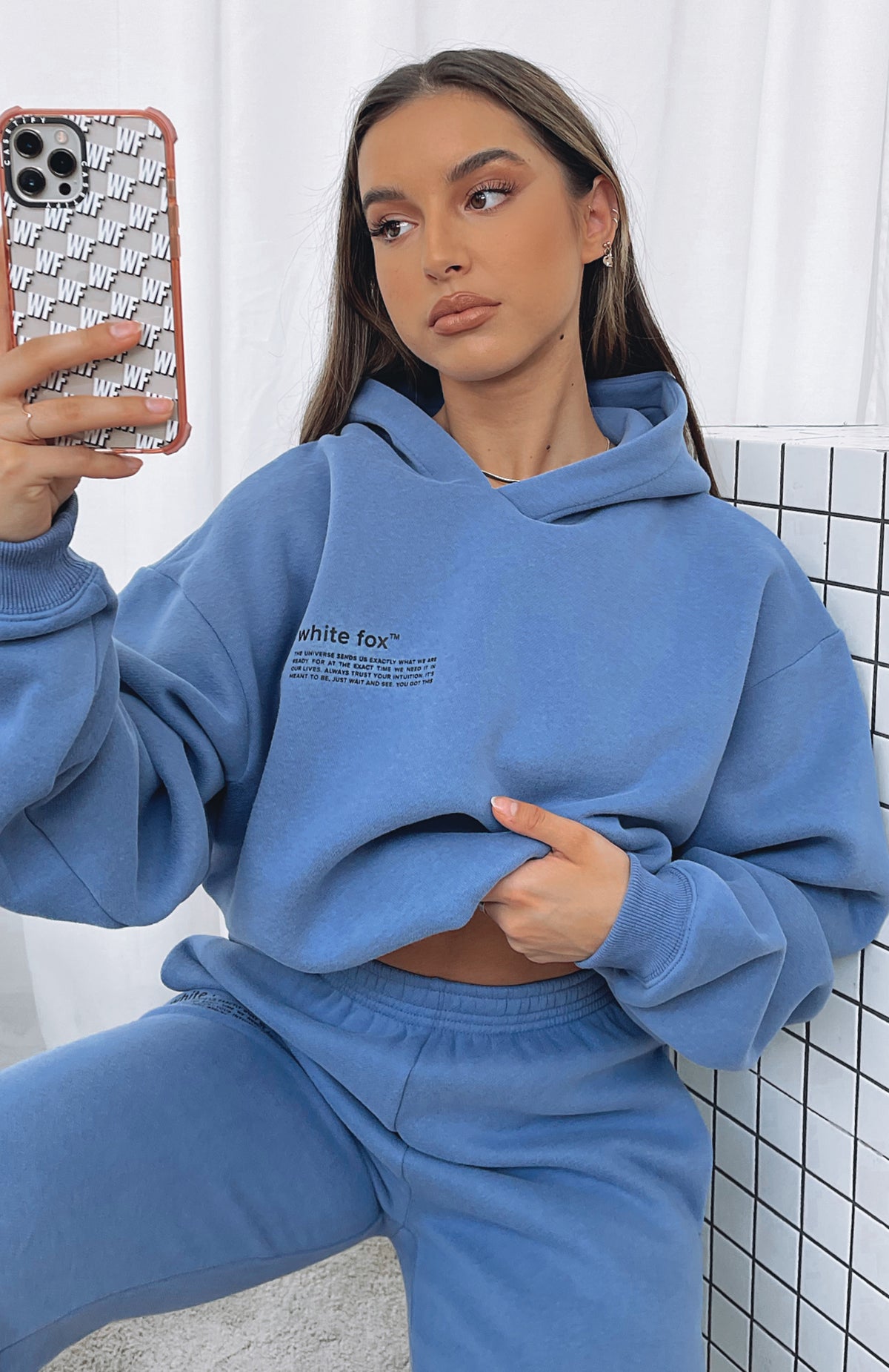 She's A Baddie Hoodie Dusk Blue
