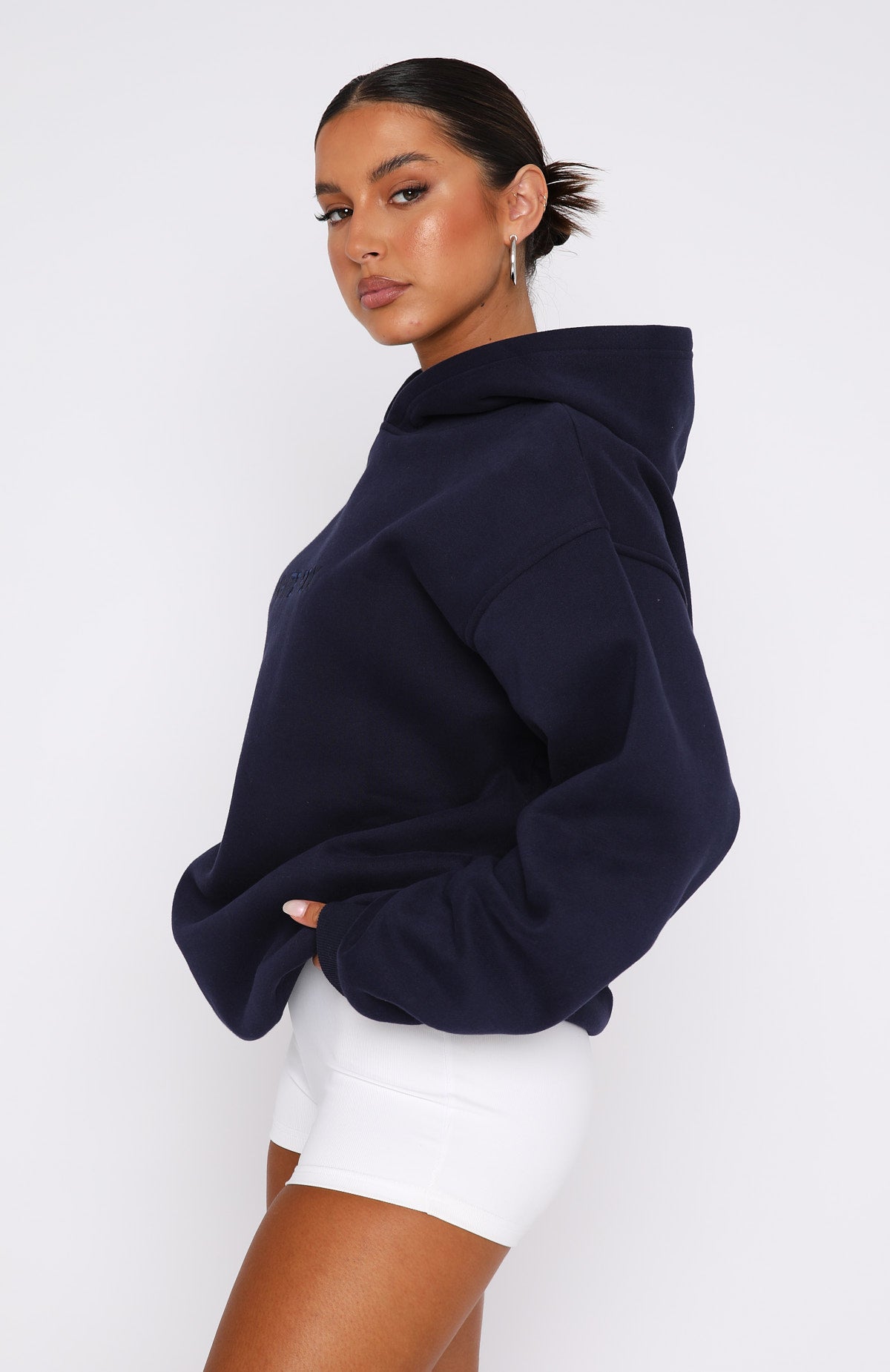 Stay Lifted Oversized Hoodie Navy