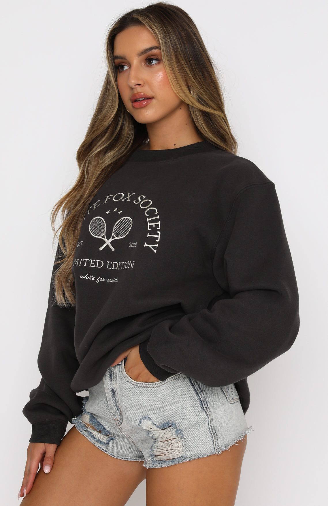 City Escape Oversized Sweater Charcoal