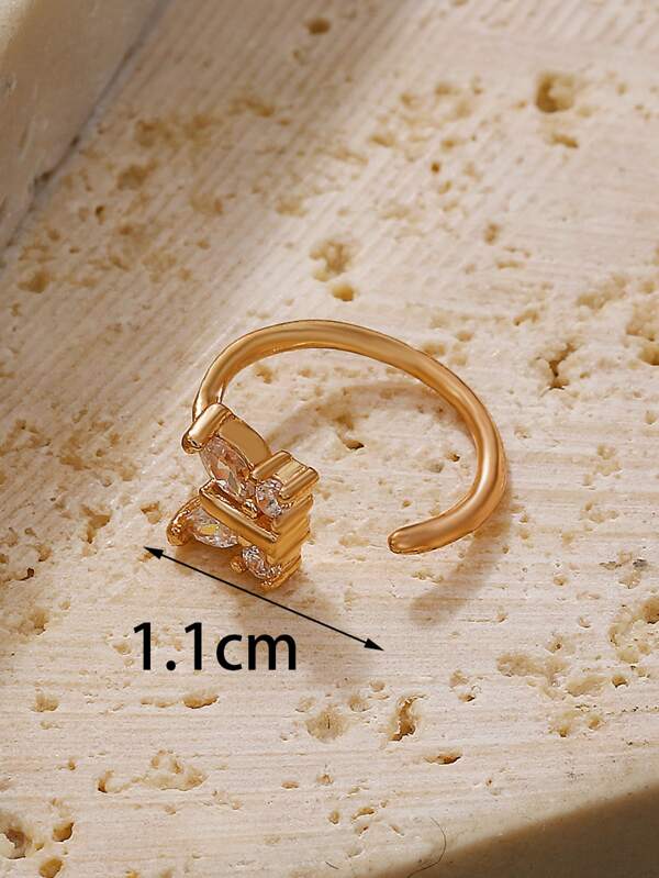 Zircon Butterfly Decor Nose Ring