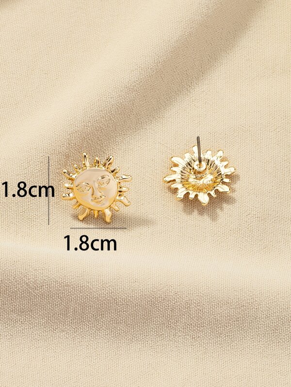Sun Design Earrings