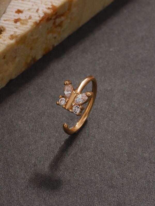Zircon Butterfly Decor Nose Ring