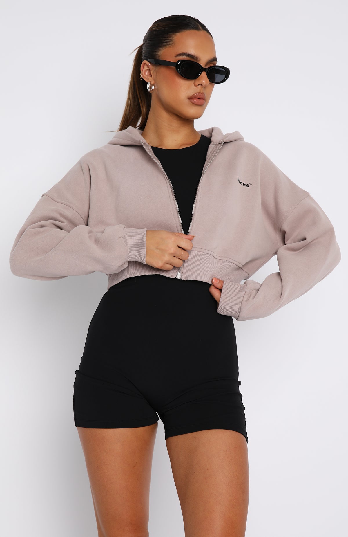 She's Effortless Cropped Hoodie Cinnamon