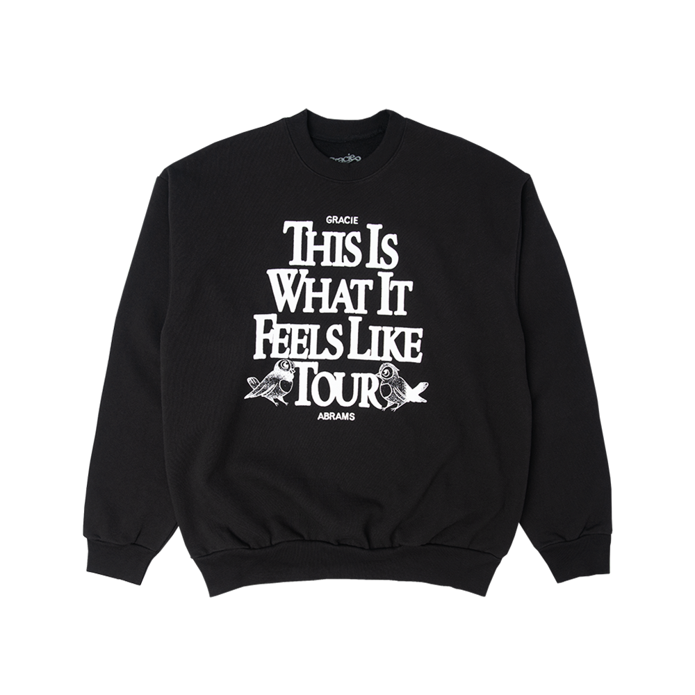 Gracie Abrams This Is What It Feels Like Black Tour Crewneck