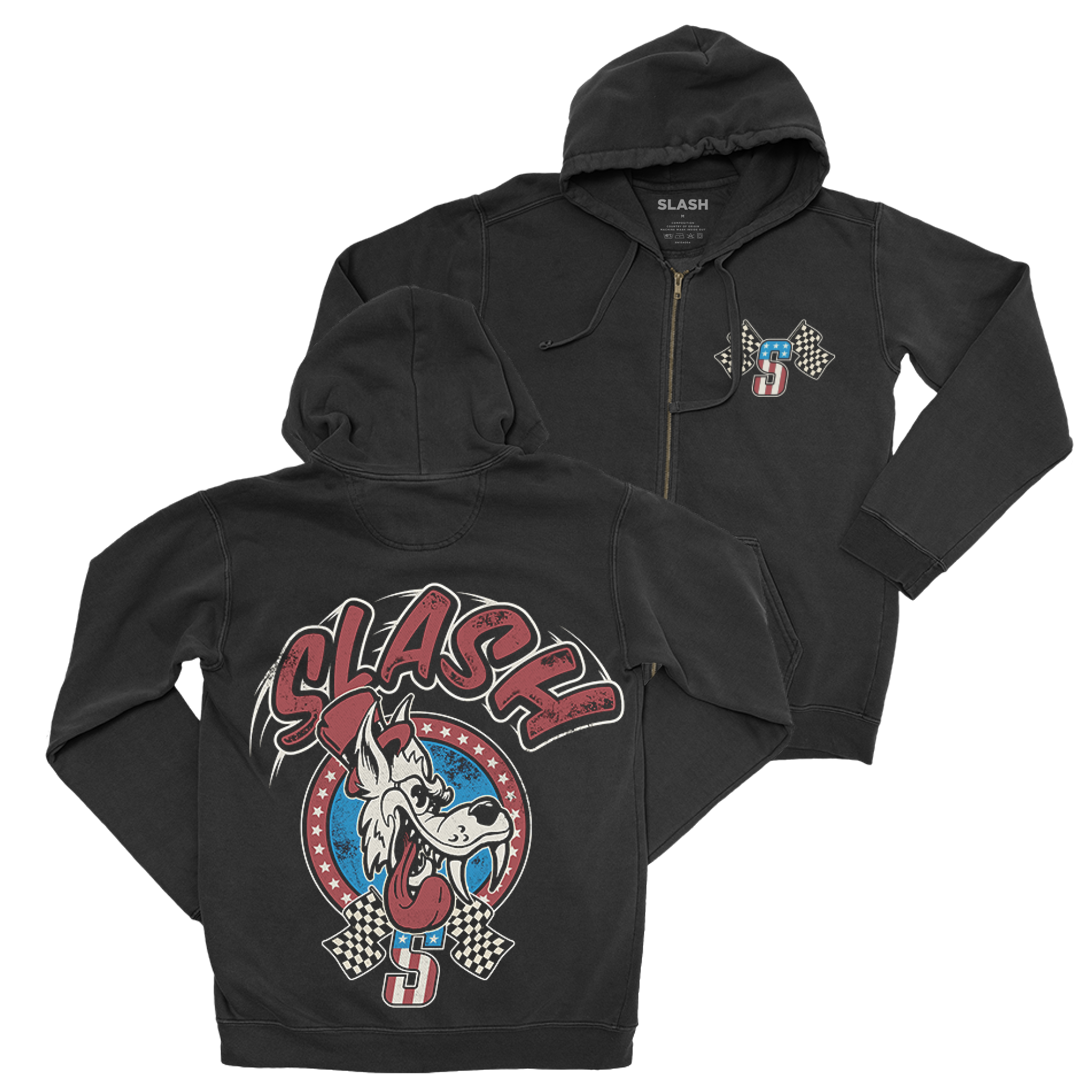 Slash Big Bad Wolf Black Zip Hoodie
