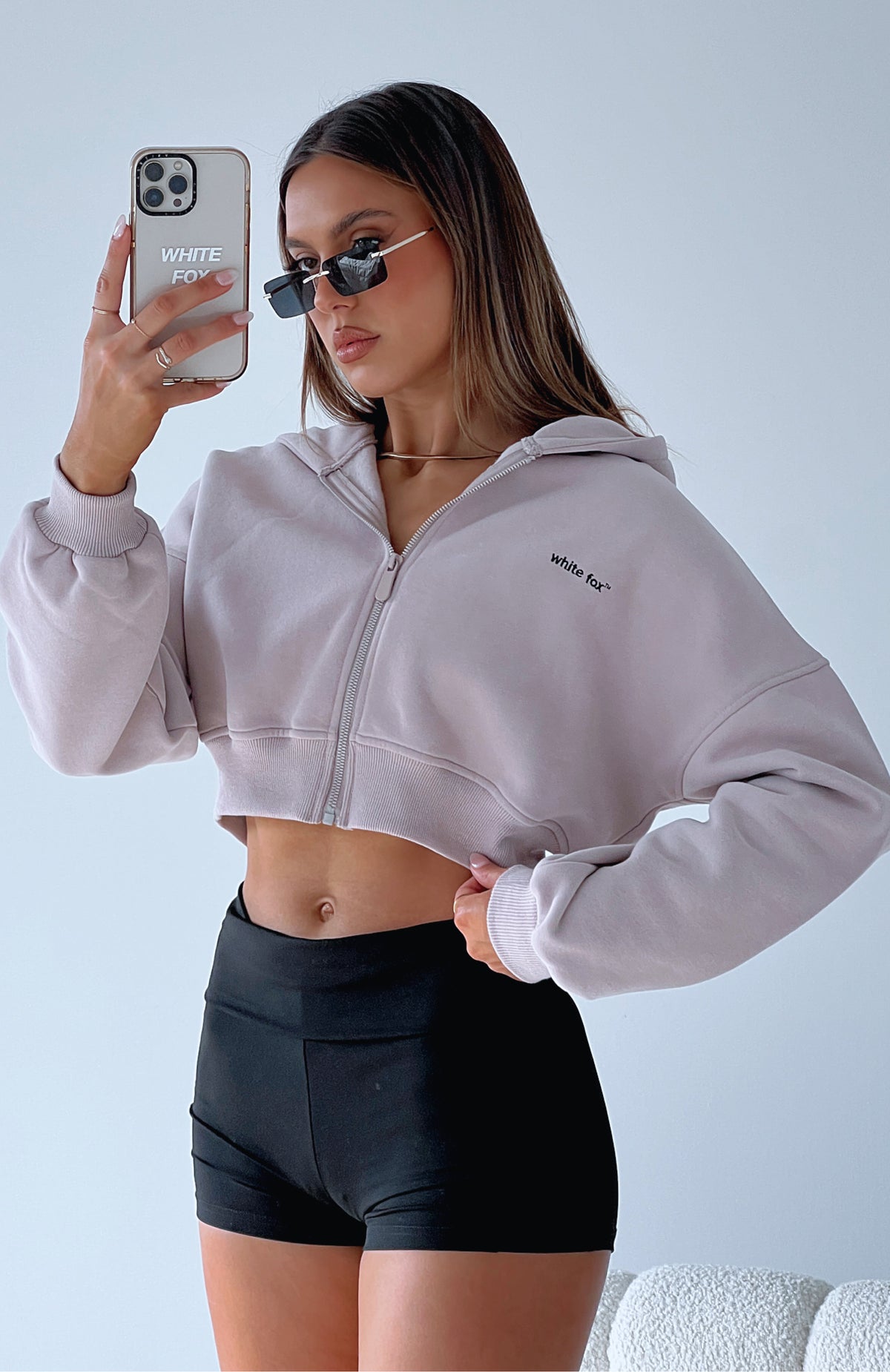 She's Effortless Cropped Hoodie Cinnamon