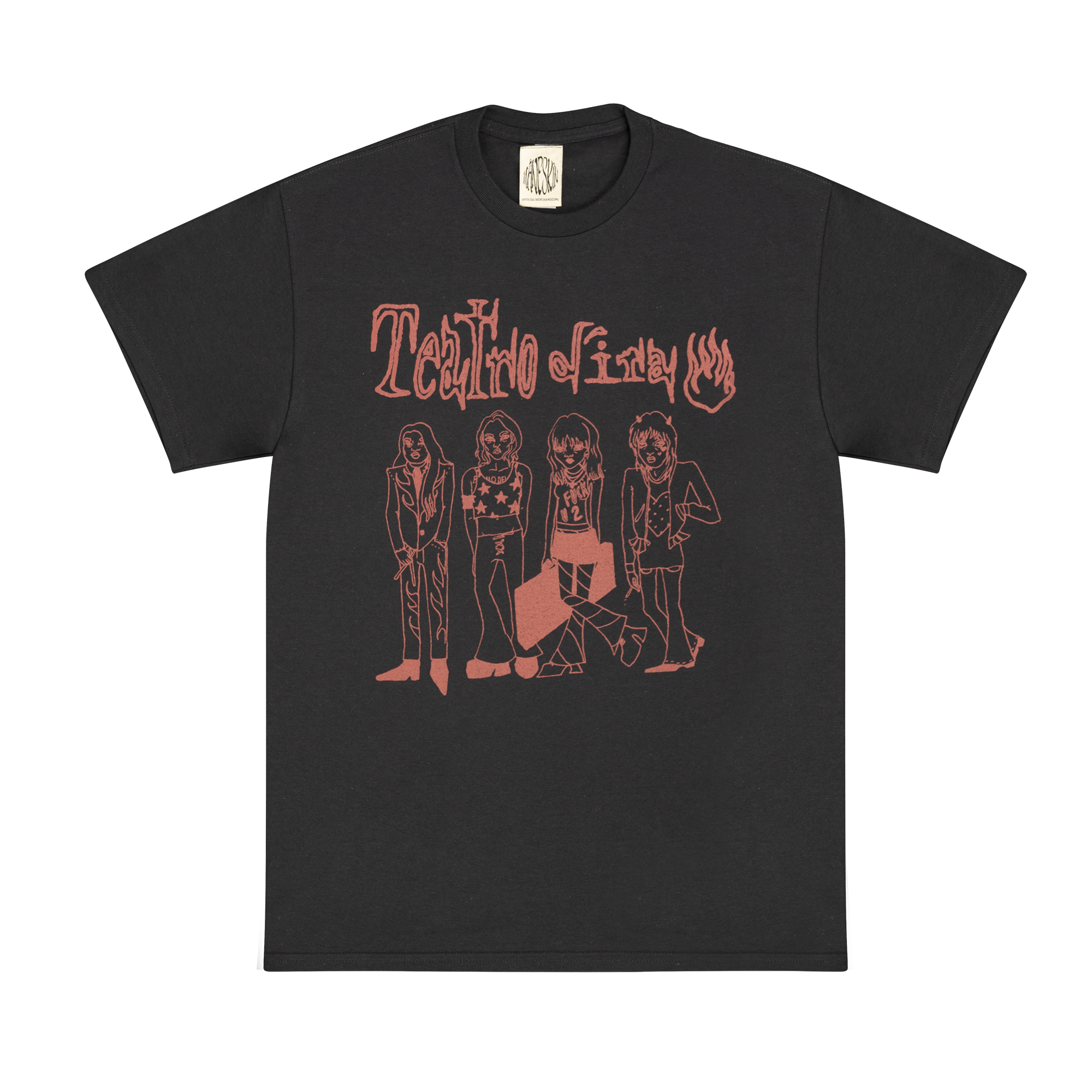 Mneskin  TEATRO D’IRA Doodles Black T-Shirt
