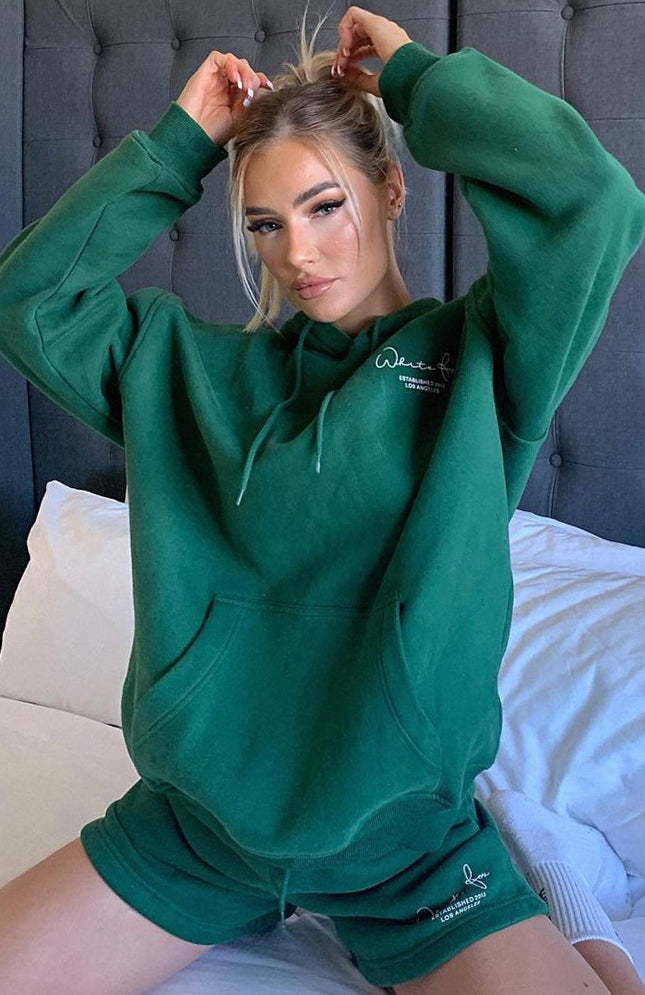 Set The Standard Hoodie Forest Green