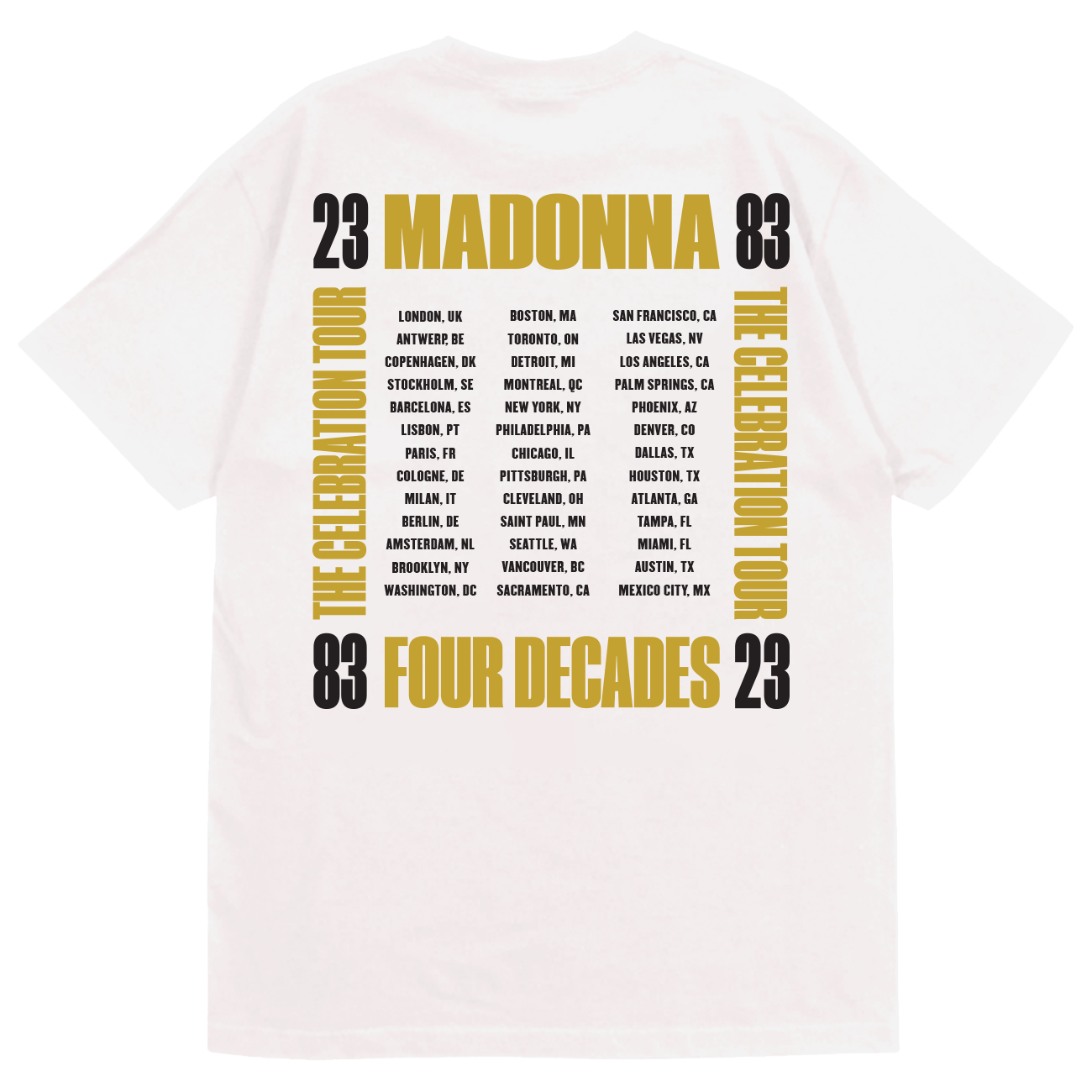 Madonna The Celebration Tour White T-Shirt
