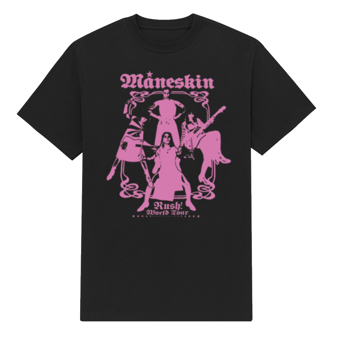 Mneskin RUSH 2023 World Tour Black T-Shirt