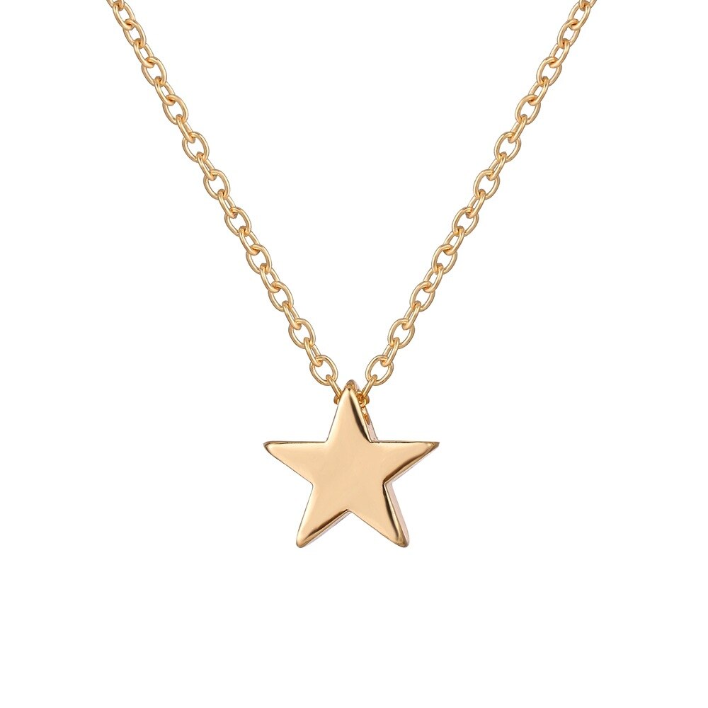Silver Color Multilayered Star Necklace