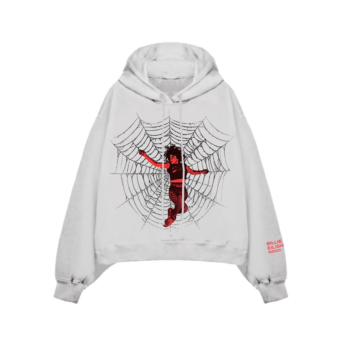 Billie Eilish Spiderweb White Hoodie
