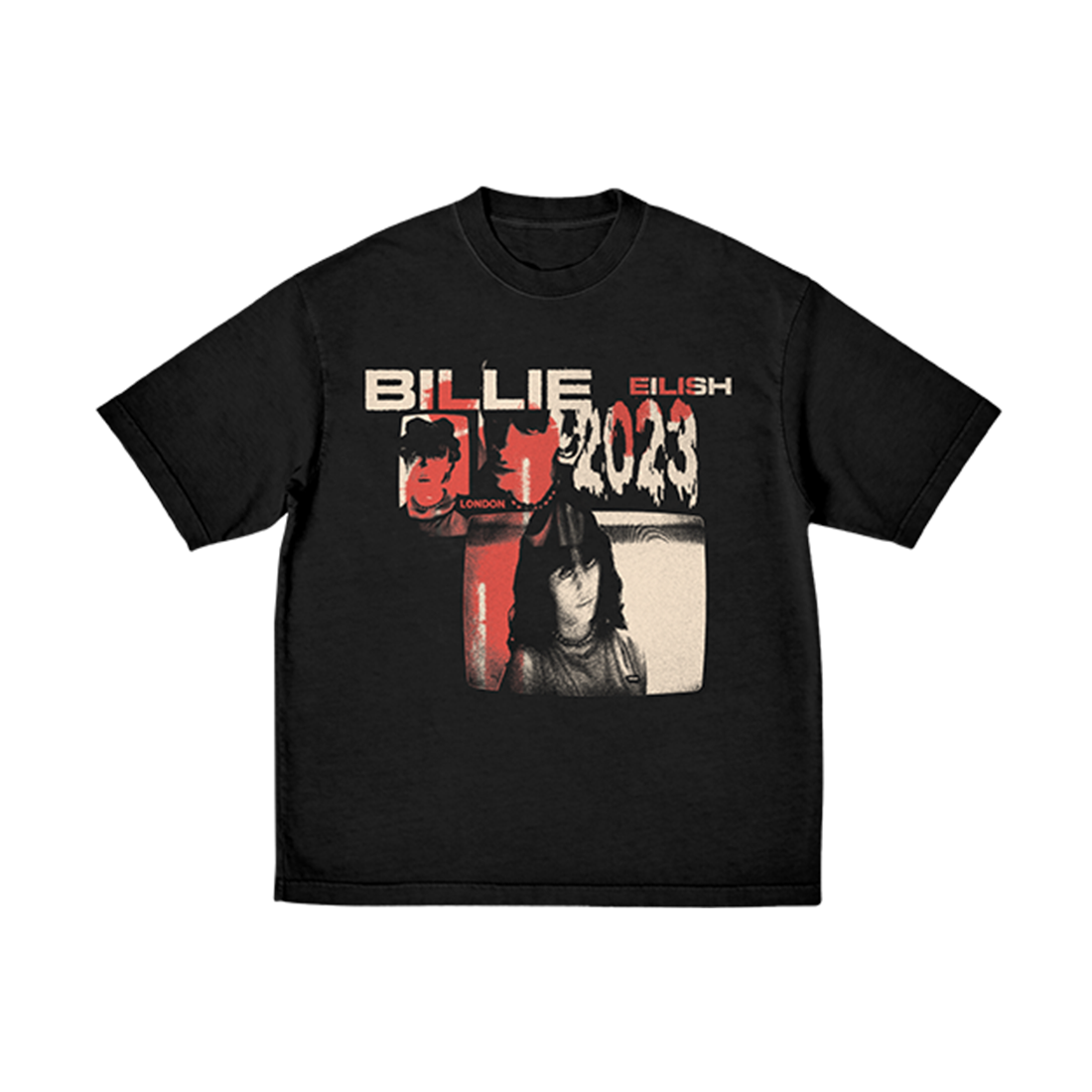 Billie Eilish Photo Collage Black T-Shirt