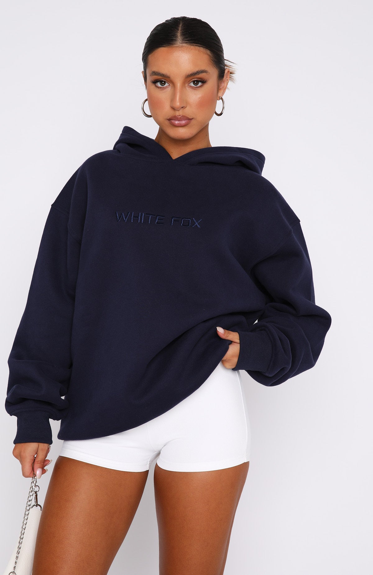 Stay Lifted Oversized Hoodie Navy