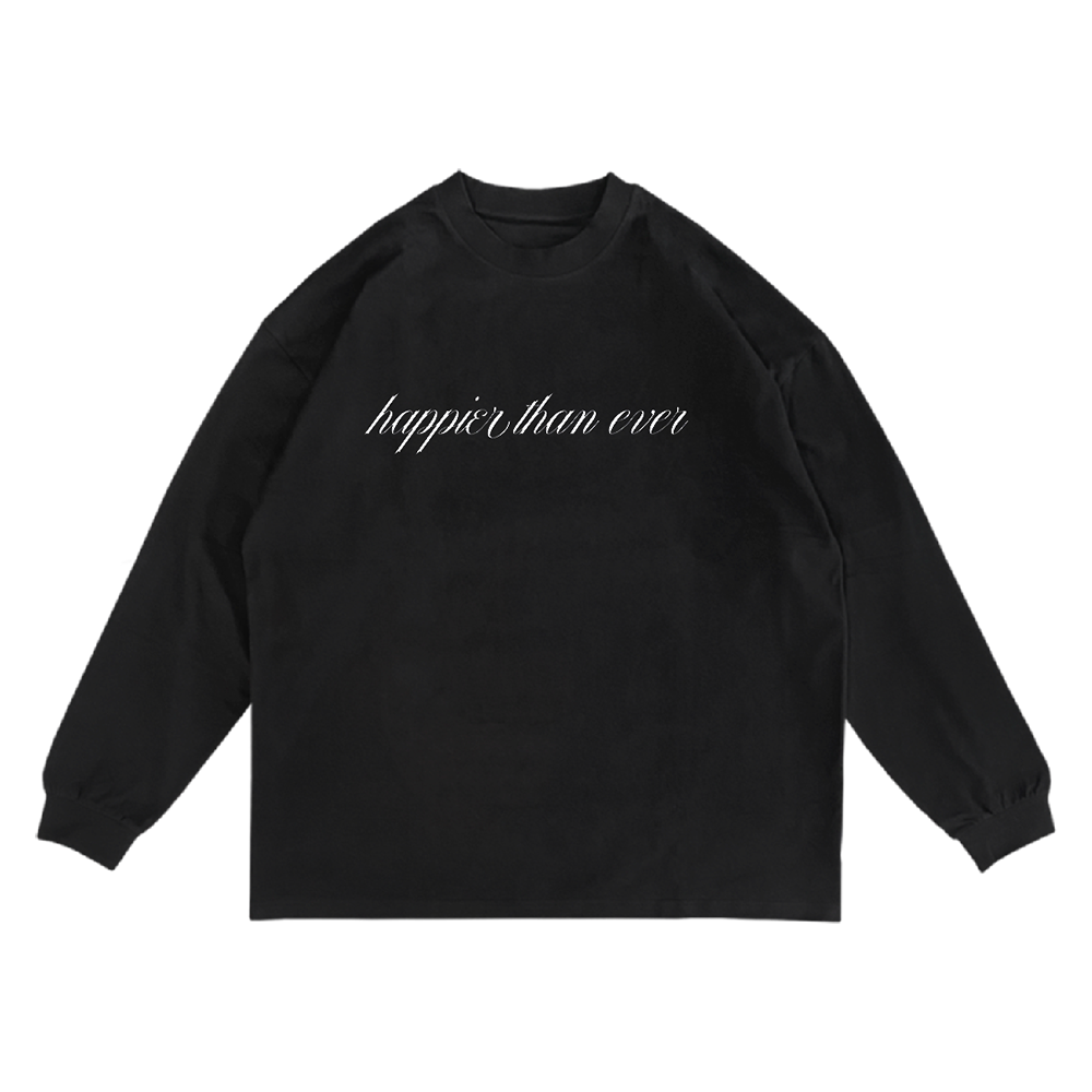 Billie Eilish Happier Than Ever Black Long Sleeve