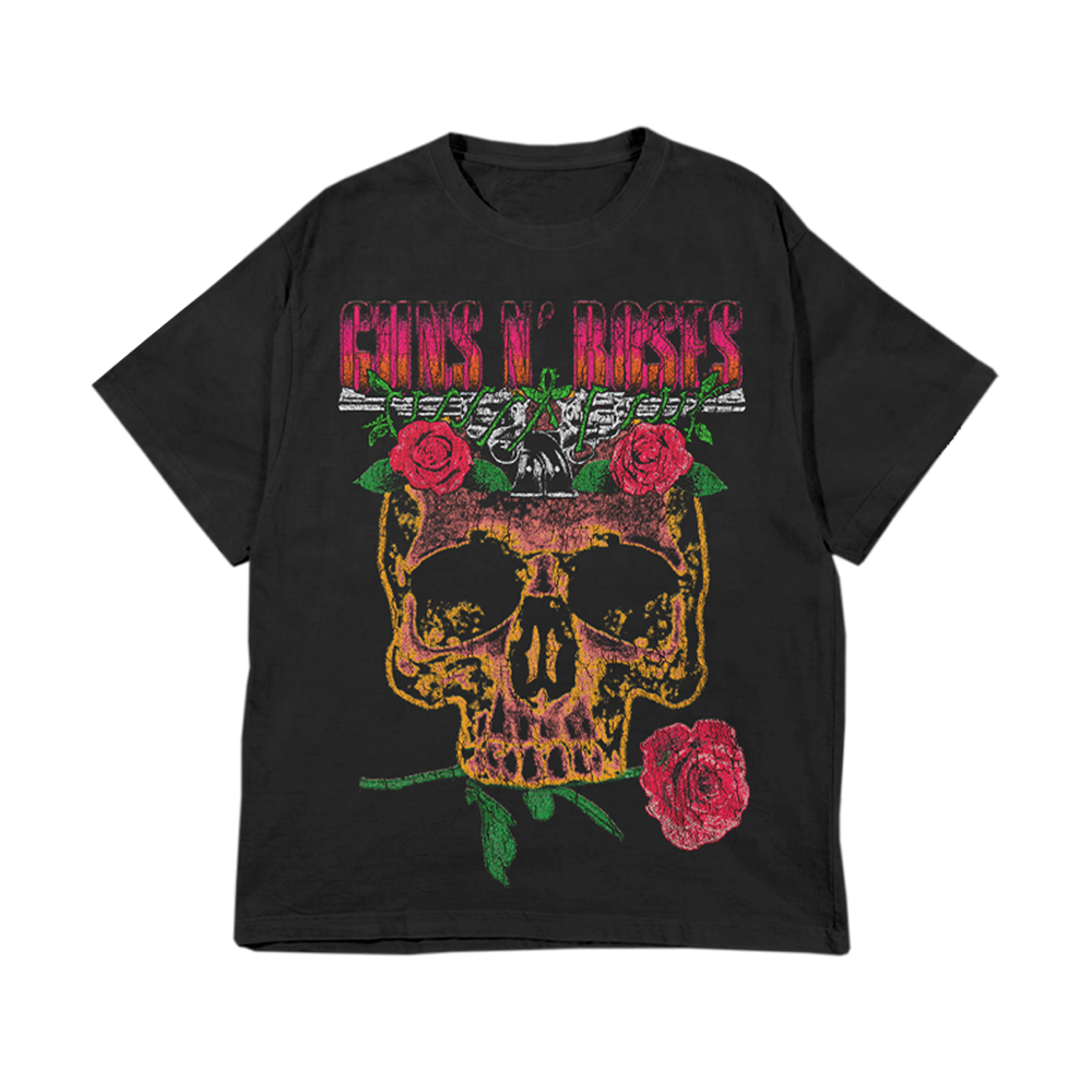 Guns N' Roses 1991 Skull Black Tour T-Shirt