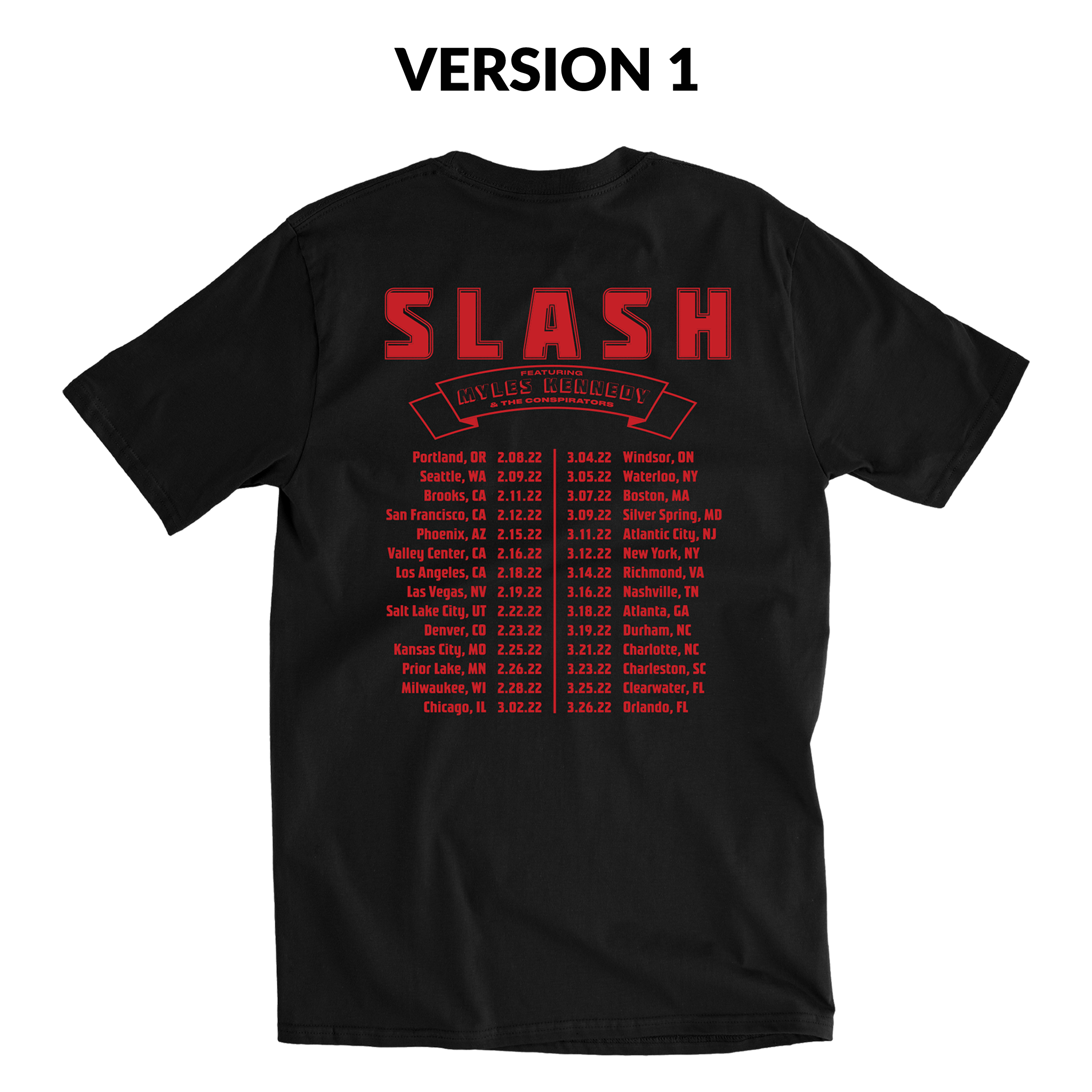 Slash TRIR Tour Black T-Shirt