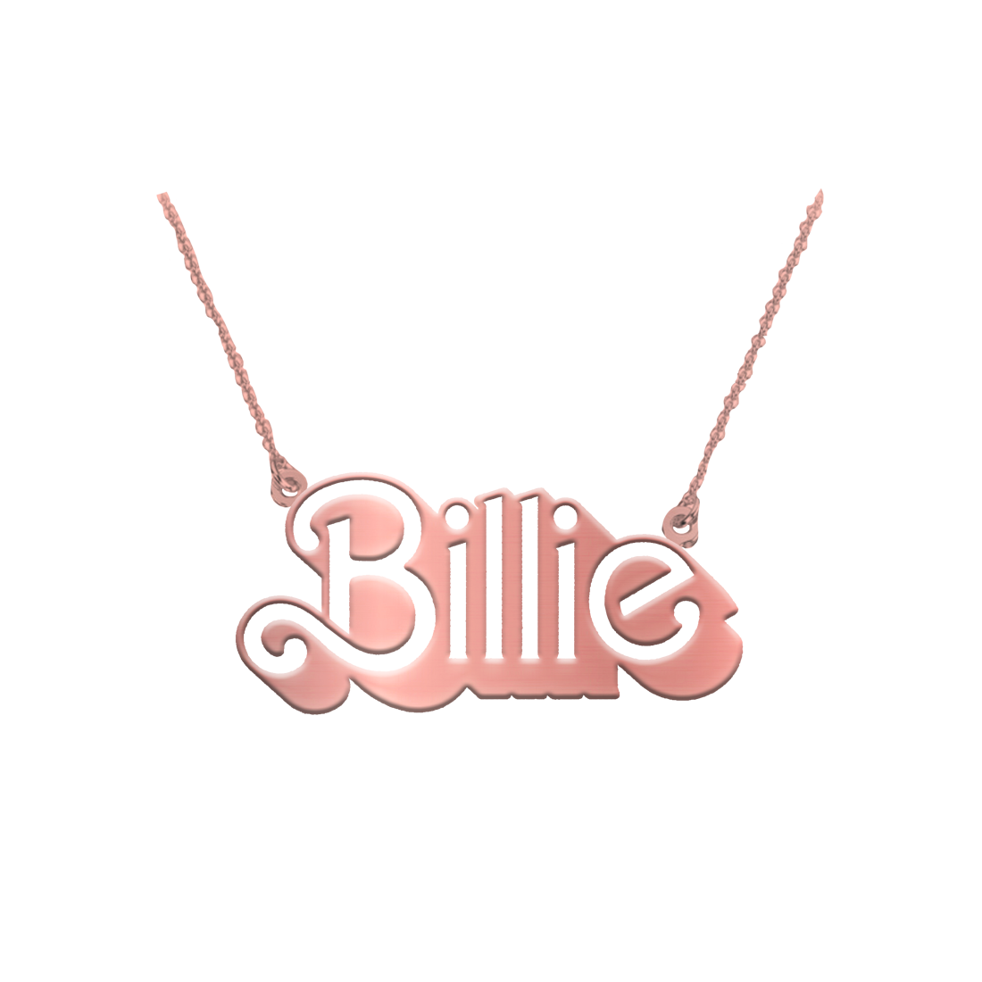 Billie Eilish Pink Metal Necklace