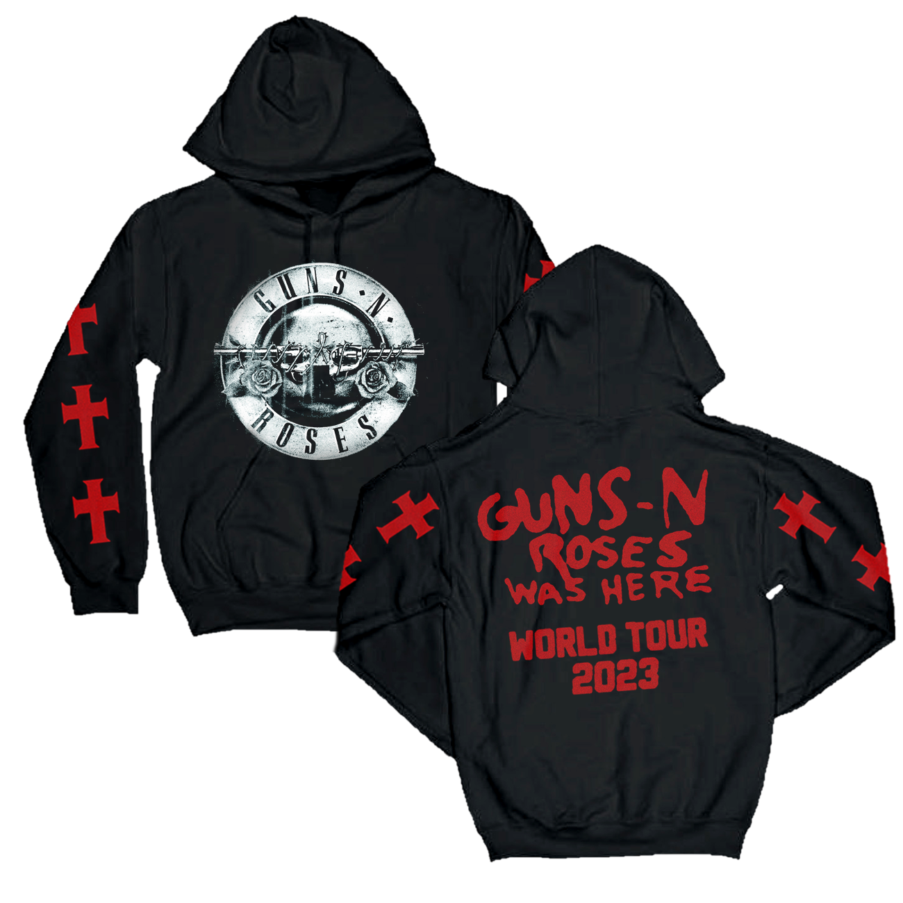 Guns N' Roses Graffiti World Tour 2023 Pullover Hoodie