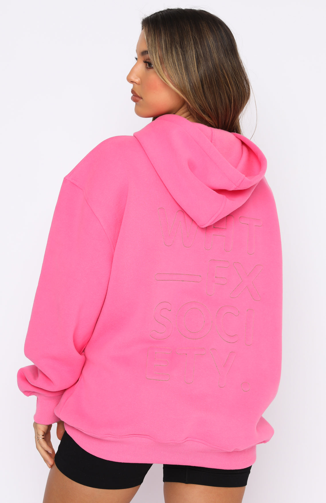 Right On The Line Hoodie Pink