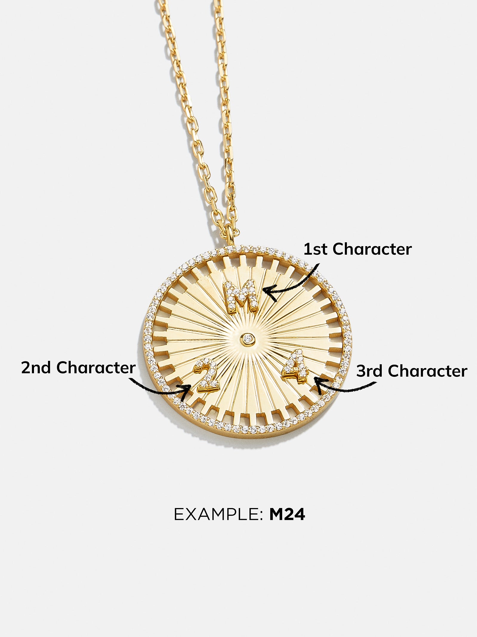 Compass 18K Gold Custom Medallion Necklace