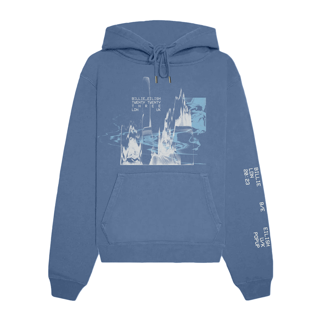 Billie Eilish London Collage Blue Hoodie