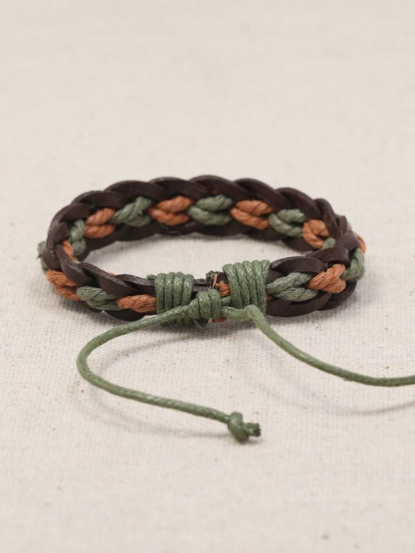 Men PU Leather Braided Bracelet