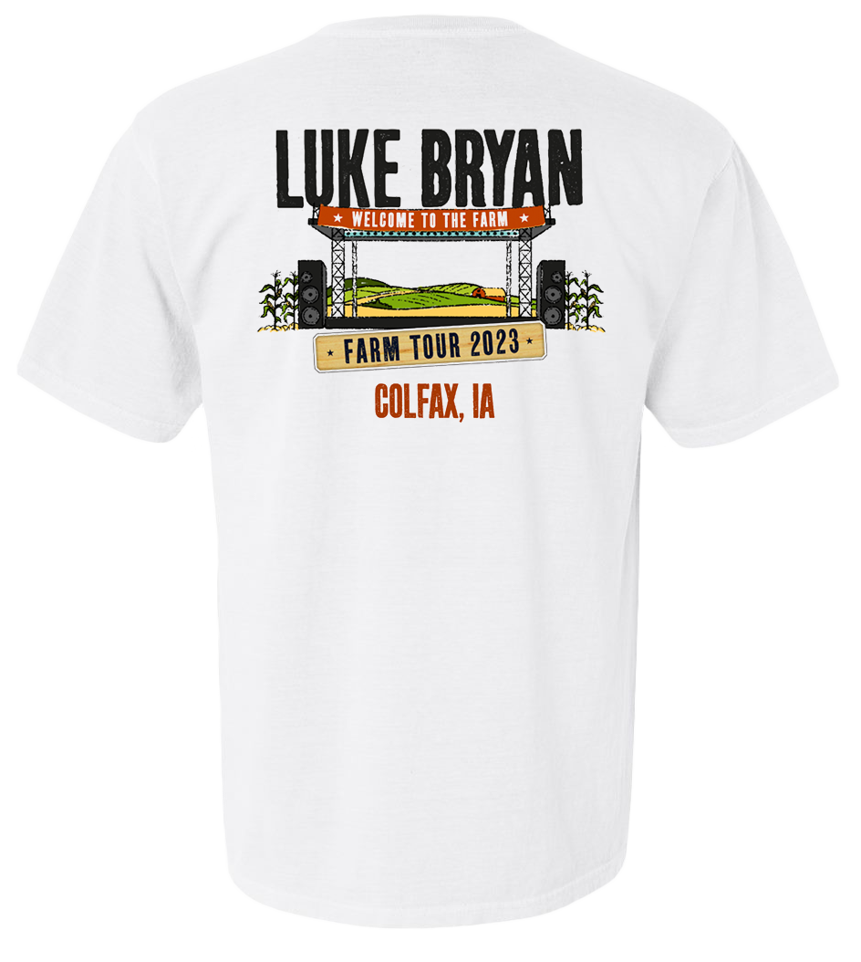 Luke Bryan 2023 Farm Tour Official T-Shirt - Colfax, IA - PRE-ORDER